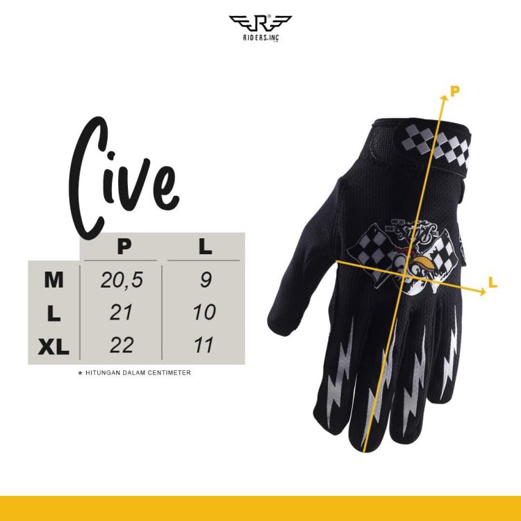 Gloves Cive Blue - Gambar 6