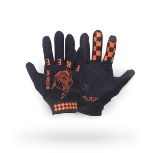 Gloves Skull Orange