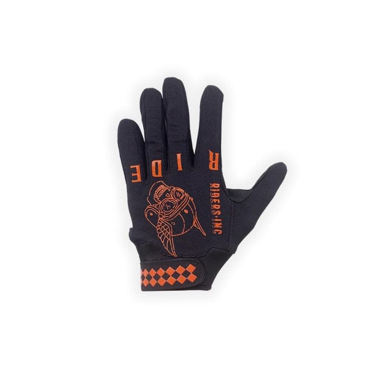 Gloves Skull Orange - Gambar 3