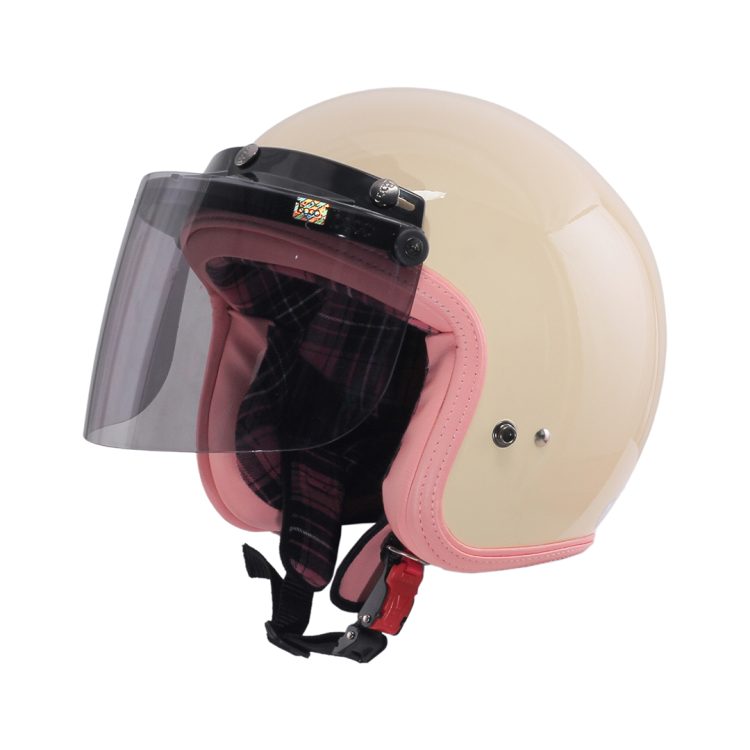 Rosa Flannel Krem Pastel + Visor Bogo - Gambar 4