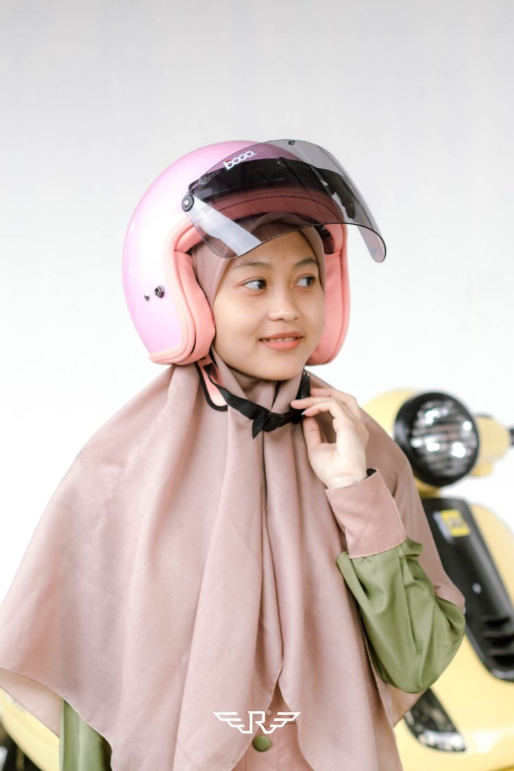 Rosa Flannel Krem Pastel + Visor Bogo - Gambar 13