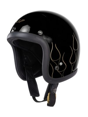 RIMC X Pickers Service Slim Helmet 500-TX Black Glossy Flame Gold