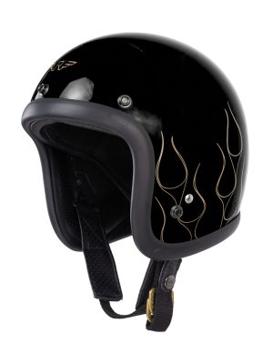 RIMC X Pickers Service Slim Helmet 500-TX Black Glossy Flame Gold