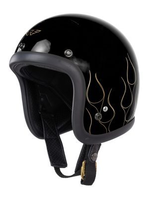 RIMC X Pickers Service Slim Helmet 500-TX Black Glossy Flame Gold