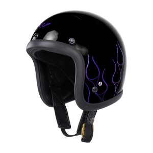 RIMC X Pickers Service Slim Helmet 500-TX Black Glossy Flame Purple
