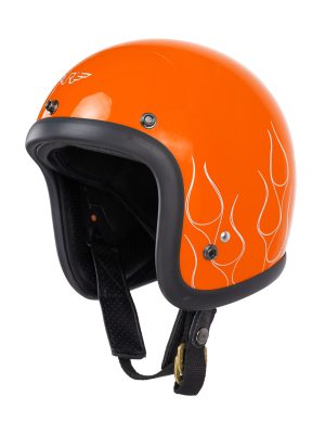 RIMC X Pickers Service Slim Helmet 500-TX Orange Glossy Flame White
