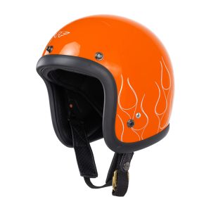RIMC X Pickers Service Slim Helmet 500-TX Orange Glossy Flame White