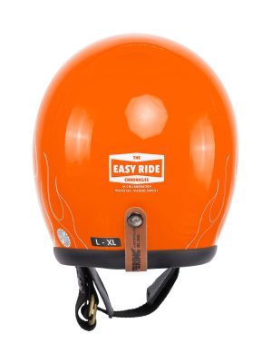 RIMC X Pickers Service Slim Helmet 500-TX Orange Glossy Flame White - Image 3