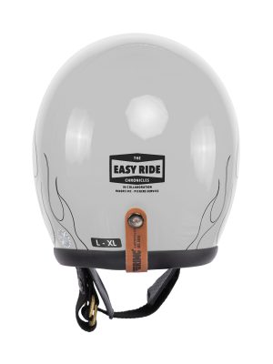 RIMC X Pickers Service Slim Helmet 500-TX Silver Glossy Flame Black - Image 3