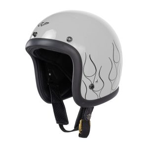 RIMC X Pickers Service Slim Helmet 500-TX Silver Glossy Flame Black