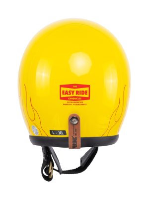 RIMC X Pickers Service Slim Helmet 500-TX Yellow Glossy Flame Red - Image 3