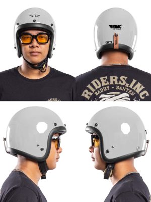 RIMC Slim Helmet 500Tx Silver Glossy - Image 5